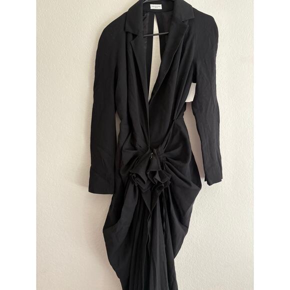 Dries Van Noten Donati Long Sleeve Wool Dress - Picture 4 of 9